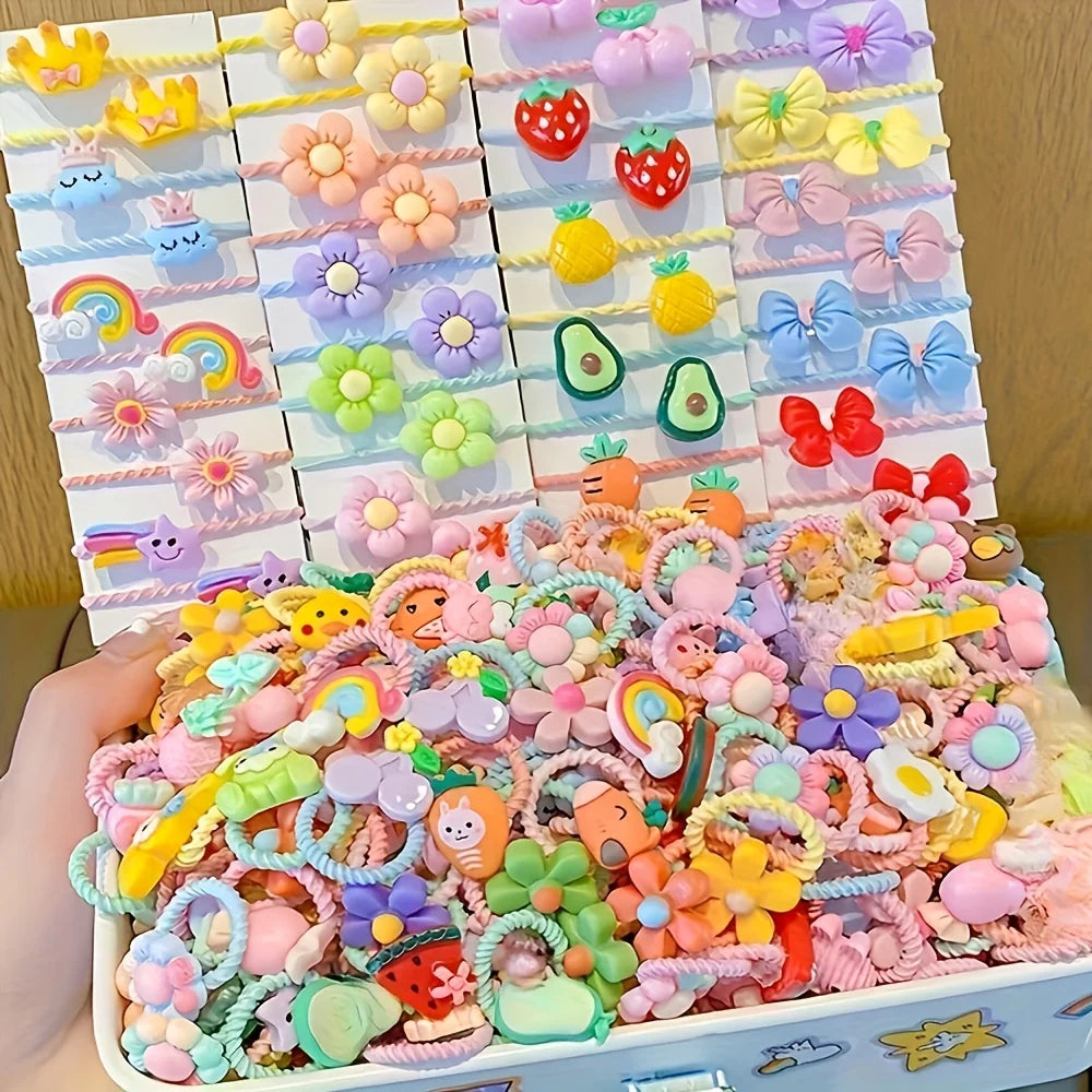 Pet Hair Accessory Set  Cute Flower, Bow & Fruit Designs for Dogs and Cats