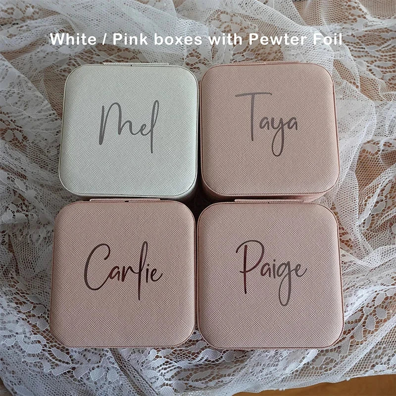 Personalized Bridesmaid Jewelry Case – Bachelorette & Wedding Gift