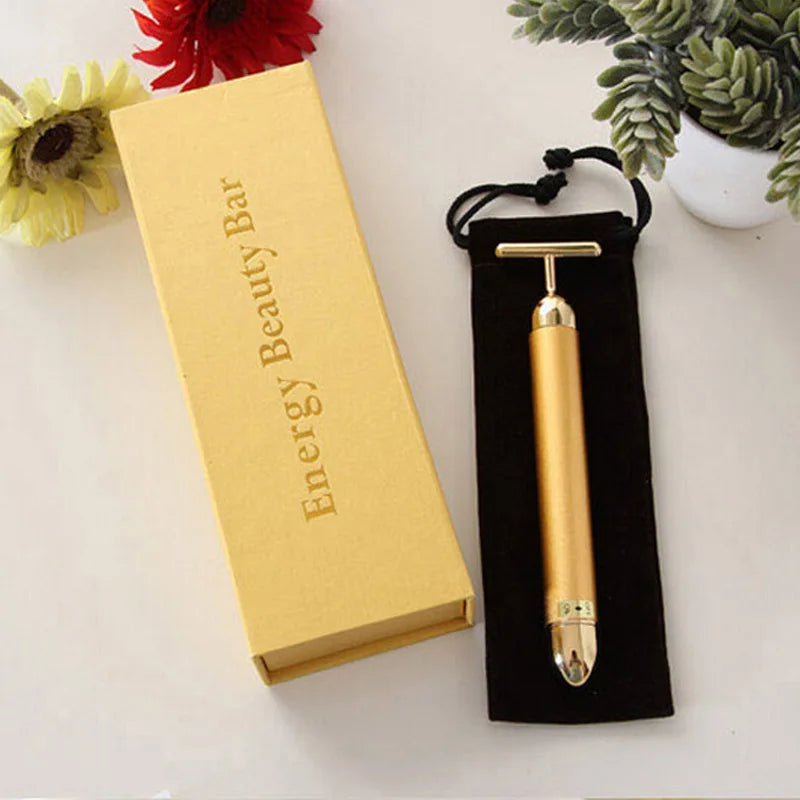 24K Gold Beauty Stick – Vibrating Face Lift & Skin Tightening Massager