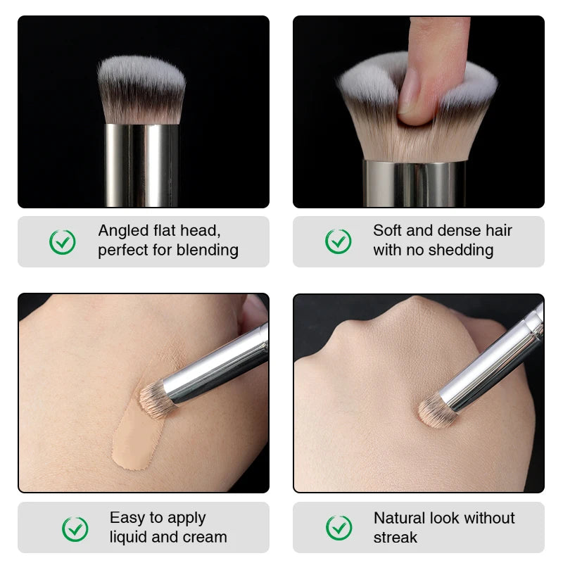 2/3-Piece Foundation & Concealer Brush Set – Synthetic Blending & Contour Brushes