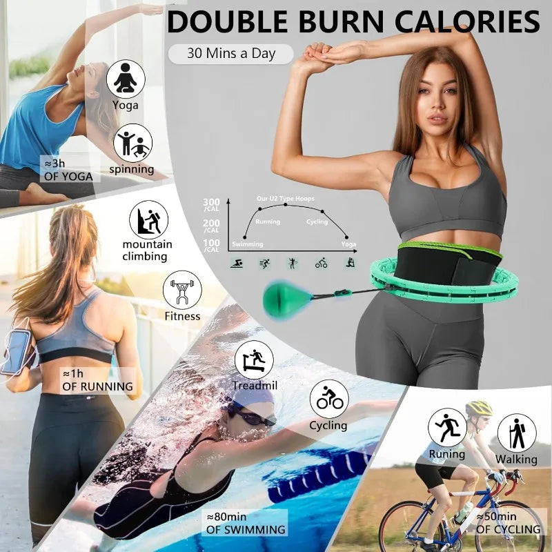 Weighted Fitness Hoop – Portable Slimming Exercise Ring