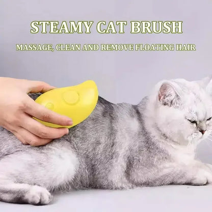 3-in-1 Electric Cat Grooming Comb – Brush, Sprayer & Steam Massage