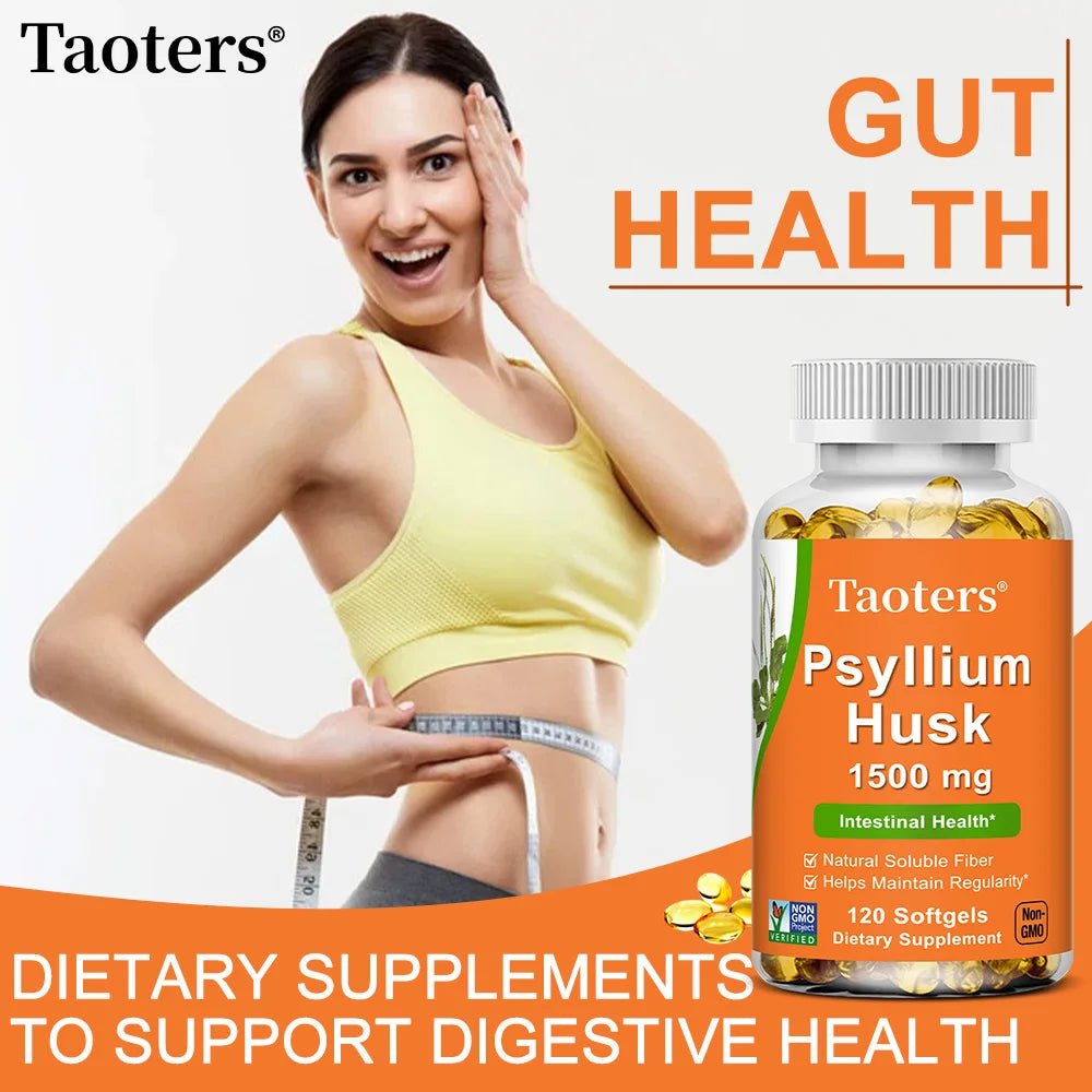 Psyllium Husk – Soluble Fiber for Digestion & Gut Health (120 Capsules)