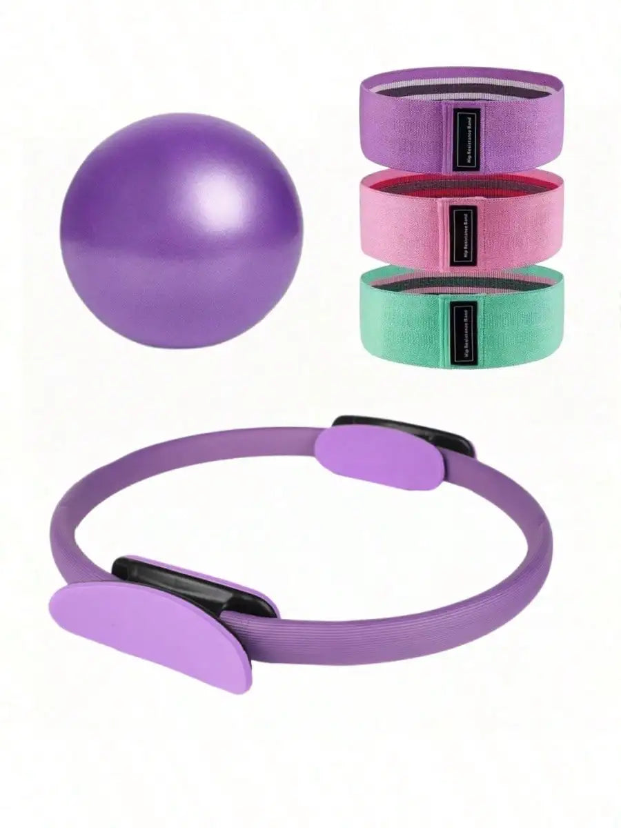 5-Piece Pilates Ring Set – Home Fitness Kit with Yoga Ball, Bands 