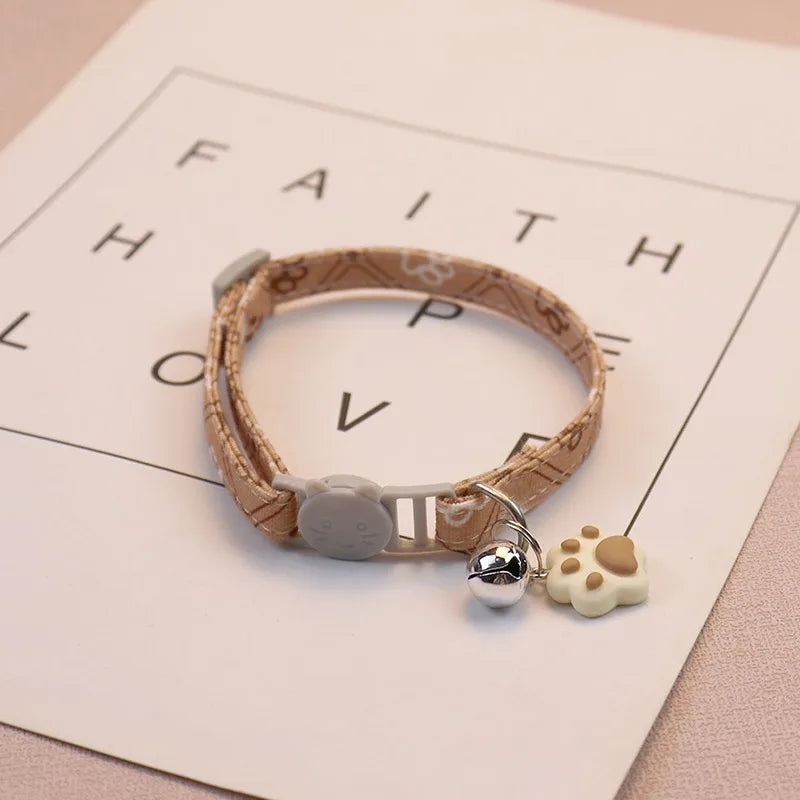 Colorful Pet Collar with Bell  Adjustable Dog & Kitten Collar